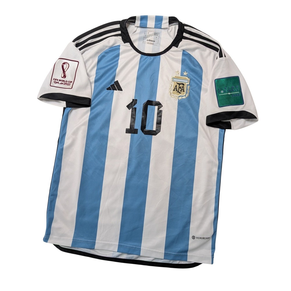 Adidas Argentina Messi 10 Jersey Men's S 2022 World Cup Home‎ Aeroready